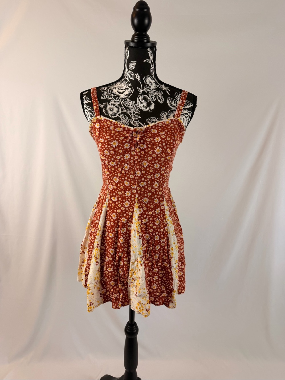 Floral Sunburst Rust Mix Sundress